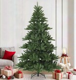 VidaXL Kunstmatige Inklapbare Kerstboom Groen 210 cm PVC, staal