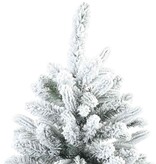 VidaXL Kunst Kerstboom met Geveerde Takken, Sneeuw Bedekt Wit 150 cm