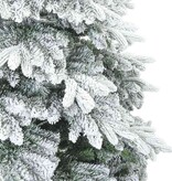 VidaXL Kunst Kerstboom met Geveerde Takken, Sneeuw Bedekt Wit 120 cm