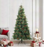 VidaXL Kunstmatige Inklapbare Kerstboom Groen 240 cm PVC, PE en Staal