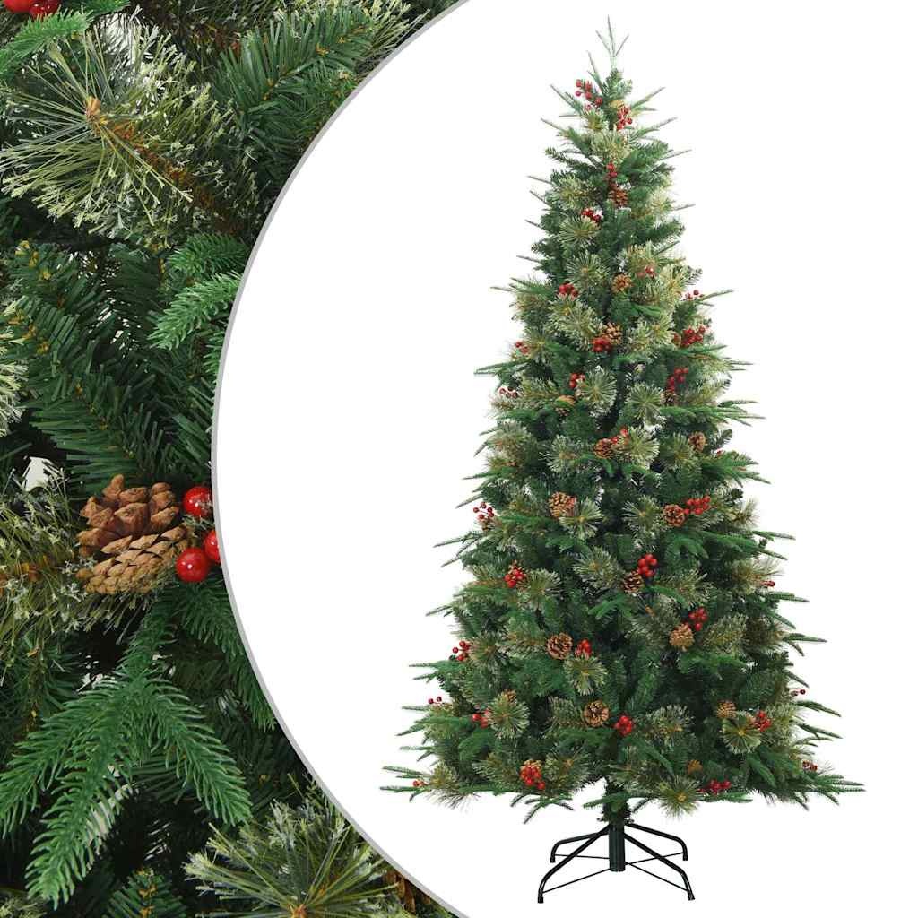 VidaXL Kunstmatige Inklapbare Kerstboom Groen 240 cm PVC, PE en Staal