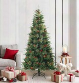 VidaXL Kunstmatige Inklapbare Kerstboom Groen 210 cm PVC, PE en Staal