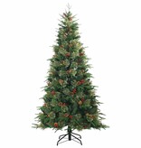VidaXL Kunstmatige Inklapbare Kerstboom Groen 210 cm PVC, PE en Staal