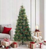 VidaXL Kunstmatige Inklapbare Kerstboom Groen 180 cm PVC, PE en Staal