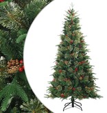 VidaXL Kunstmatige Inklapbare Kerstboom Groen 180 cm PVC, PE en Staal