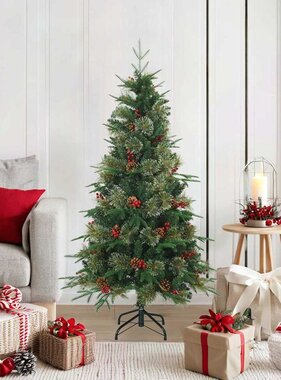 VidaXL Kunstmatige Inklapbare Kerstboom Groen 150 cm PVC, PE en Staal