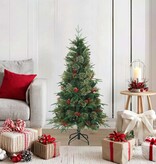 VidaXL Kunstmatige Inklapbare Kerstboom Groen 120 cm PVC, PE en Staal