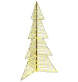 VidaXL Kerstboom met 240 LED Warmwit 180 cm Rattan