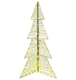 VidaXL Kerstboom met 240 LED Warmwit 180 cm Rattan