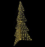 VidaXL Kerstboom met 240 LED Warmwit 180 cm Rattan