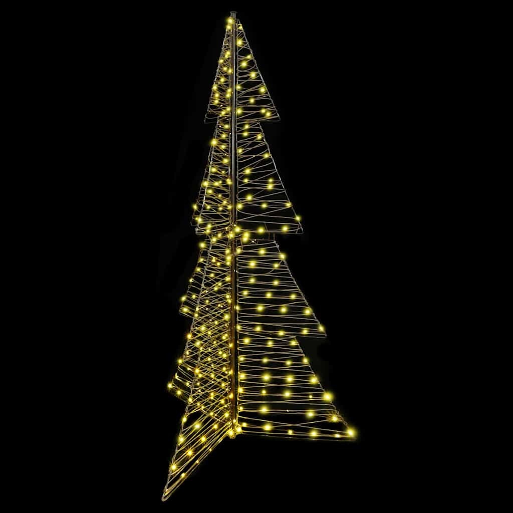 VidaXL Kerstboom met 240 LED Warmwit 180 cm Rattan