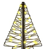 VidaXL Kerstboom met 240 LED Warmwit 180 cm Rattan