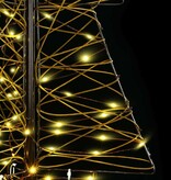 VidaXL Kerstboom met 240 LED Warmwit 180 cm Rattan