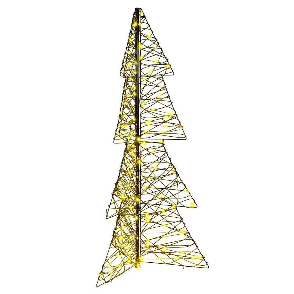 VidaXL Kerstboom met 160 LED Warmwit 150 cm Rattan