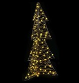 VidaXL Kerstboom met 160 LED Warmwit 150 cm Rattan