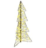 VidaXL Kerstboom met 100 LED Warmwit 120 cm Rattan