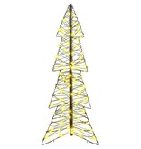 VidaXL Kerstboom met 100 LED Warmwit 120 cm Rattan