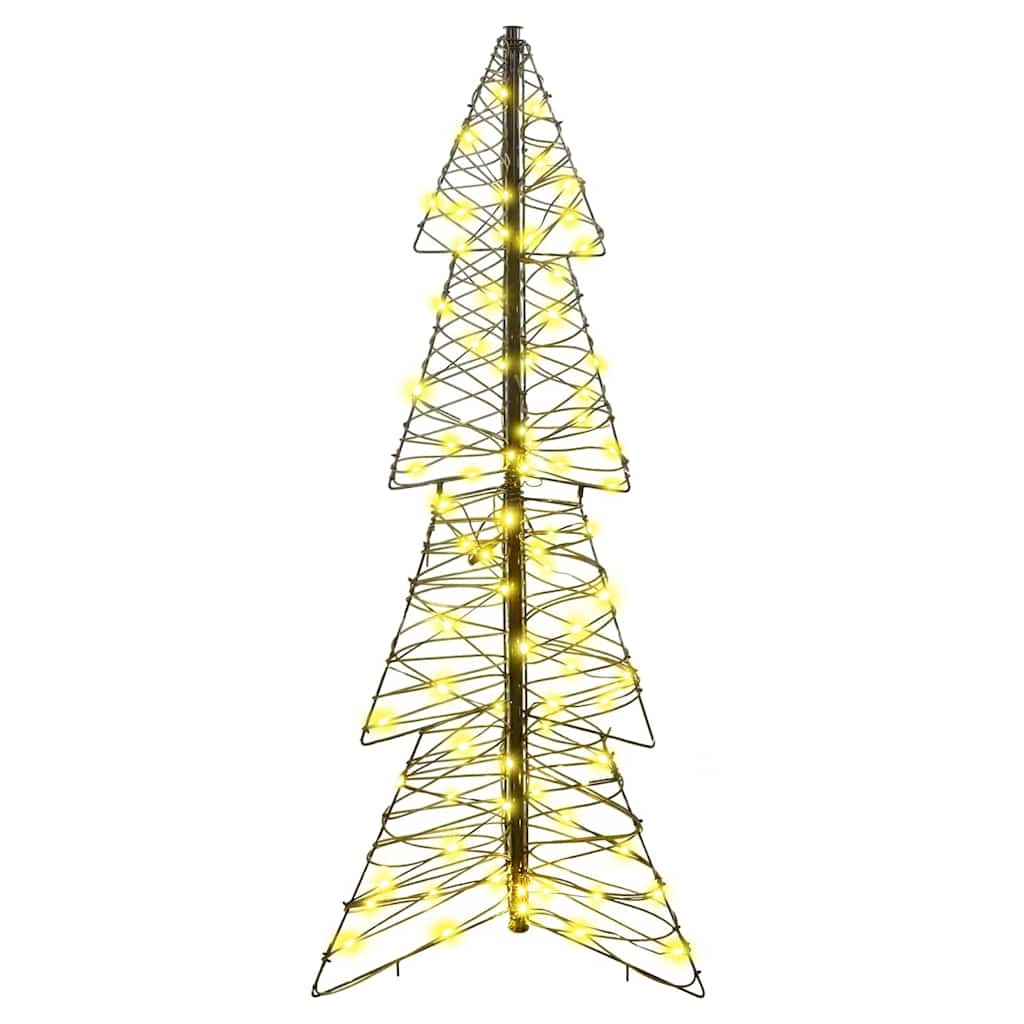VidaXL Kerstboom met 100 LED Warmwit 120 cm Rattan