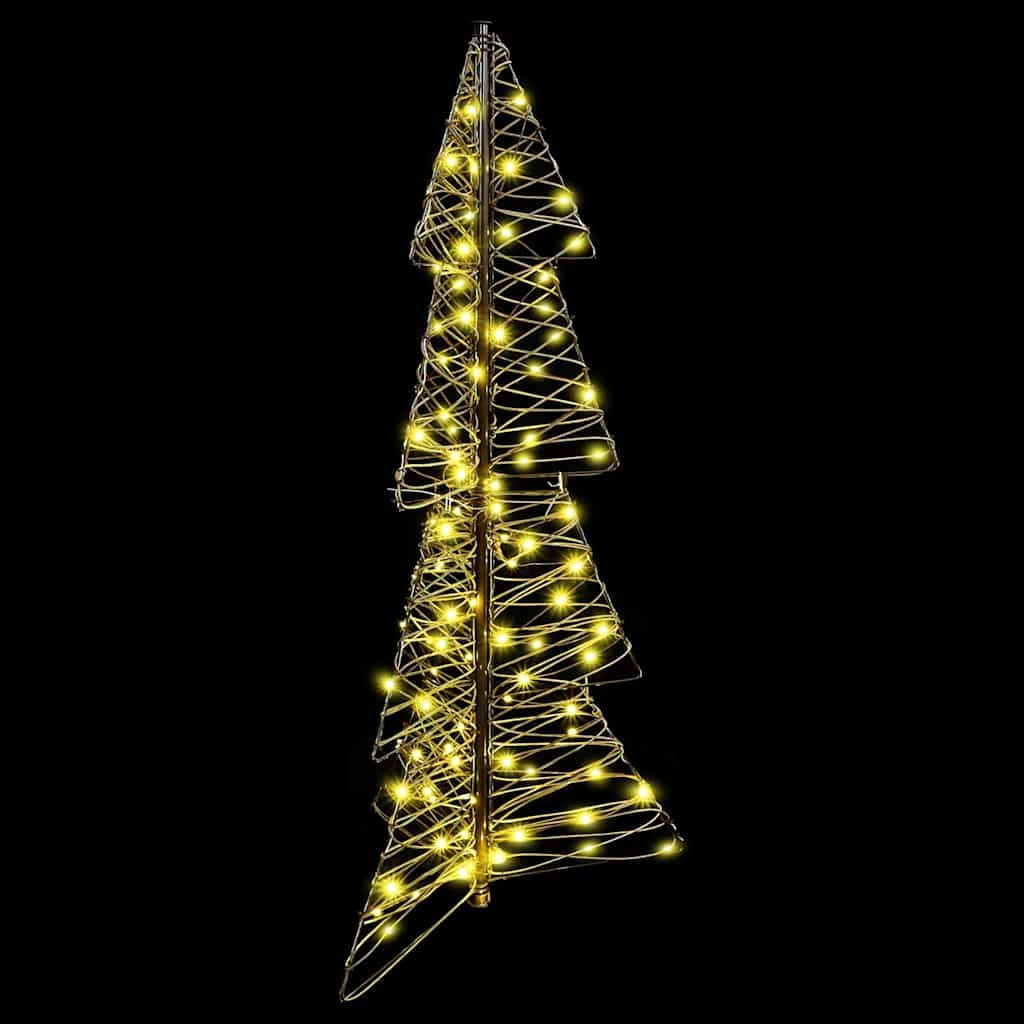 VidaXL Kerstboom met 100 LED Warmwit 120 cm Rattan