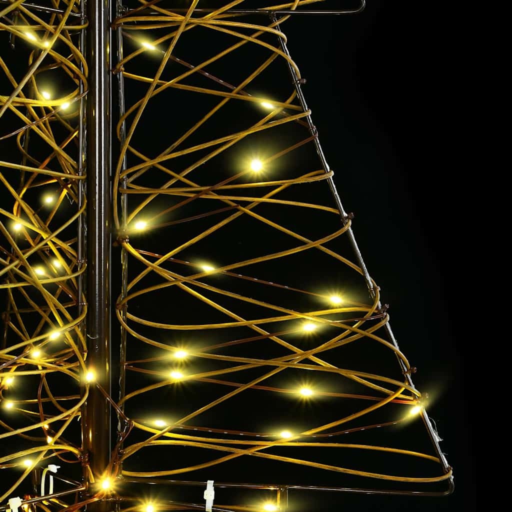 VidaXL Kerstboom met 100 LED Warmwit 120 cm Rattan