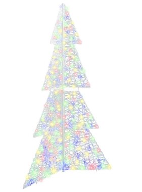 VidaXL Kerstboom met 240 LED Multikleur 180 cm Acryl