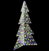 VidaXL Kerstboom met 240 LED Multikleur 180 cm Acryl
