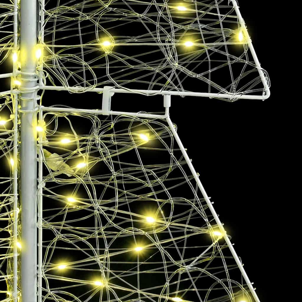 VidaXL Kerstboom met 240 LED Warmwit 180 cm Acryl