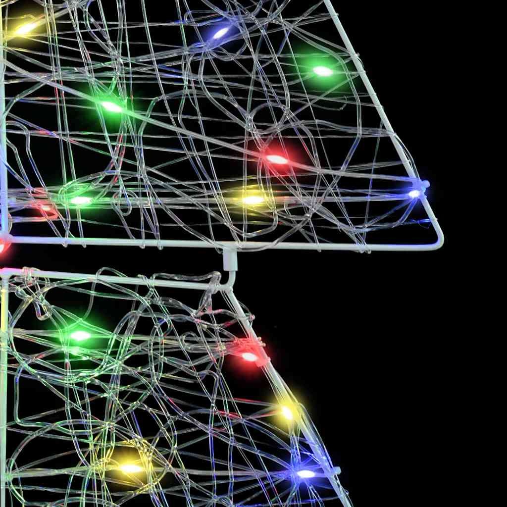 VidaXL Kerstboom met 160 LED Multikleur 150 cm Acryl