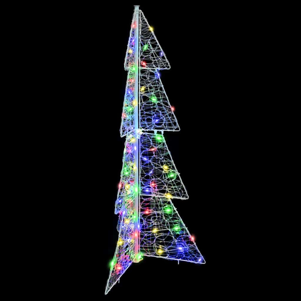 VidaXL Kerstboom met 100 LED Multikleur 120 cm Acryl
