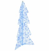 VidaXL Kerstboom met 100 LED Blauw 120 cm Acryl