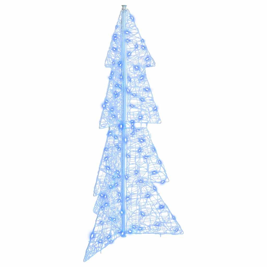VidaXL Kerstboom met 100 LED Blauw 120 cm Acryl