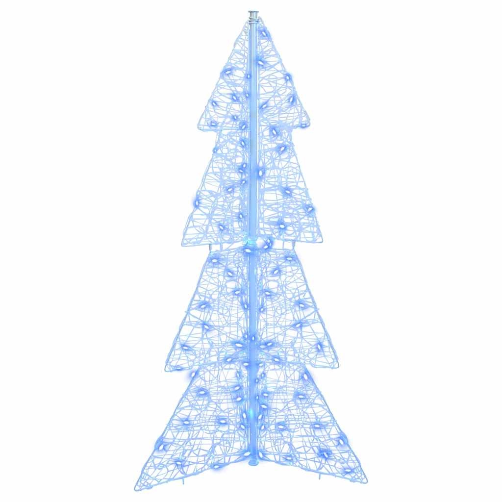 VidaXL Kerstboom met 100 LED Blauw 120 cm Acryl