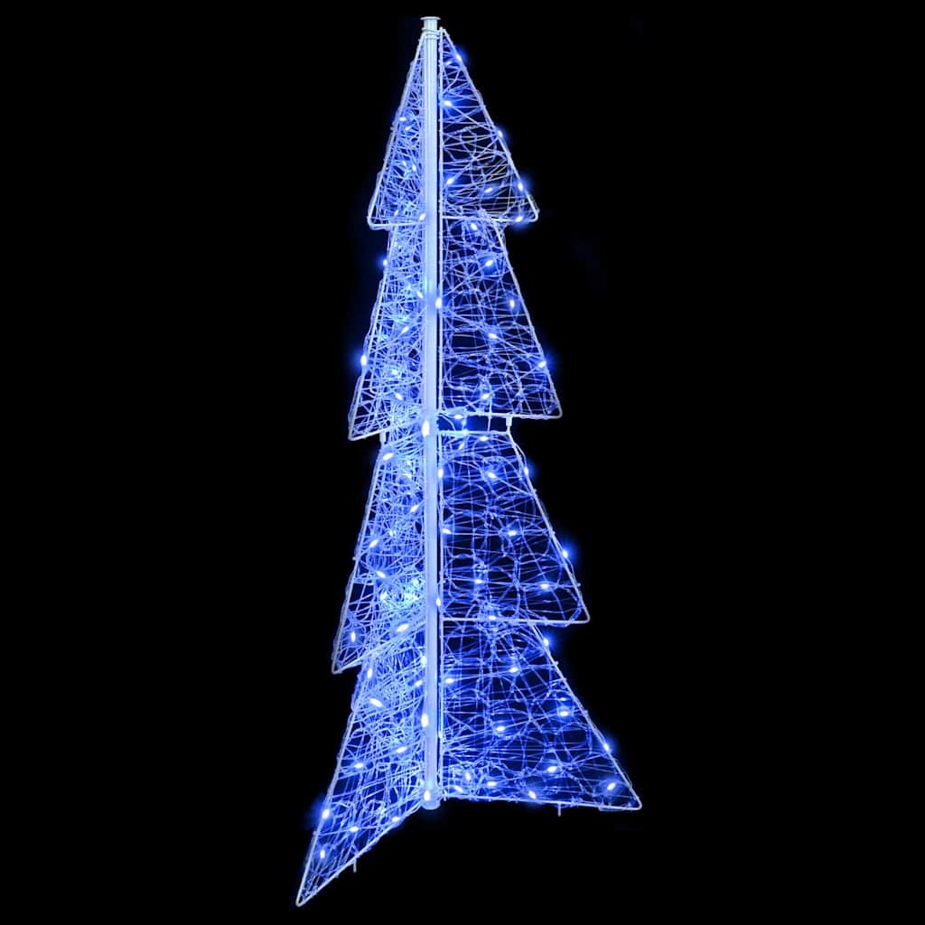 VidaXL Kerstboom met 100 LED Blauw 120 cm Acryl