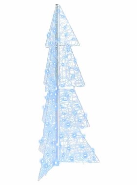 VidaXL Kerstboom met 100 LED Koud Wit 120 cm Acryl