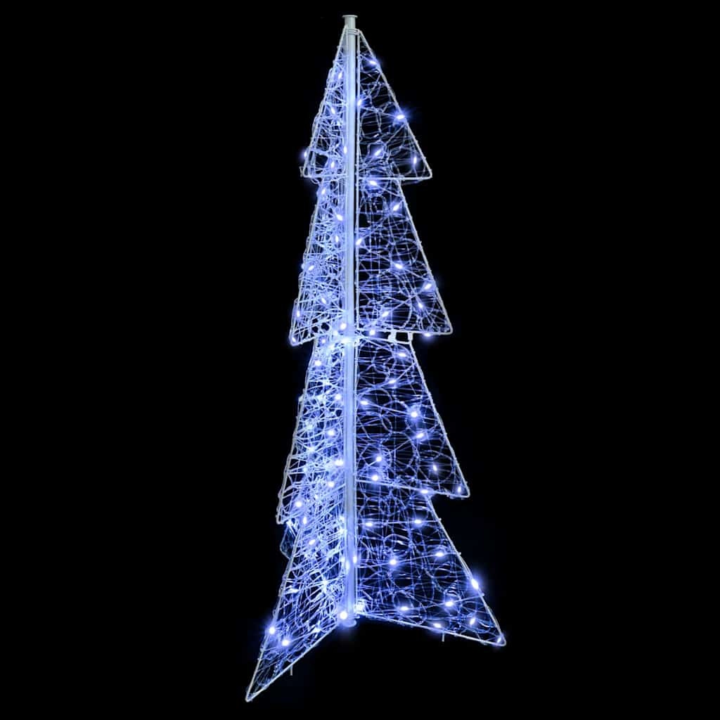 VidaXL Kerstboom met 100 LED Koud Wit 120 cm Acryl
