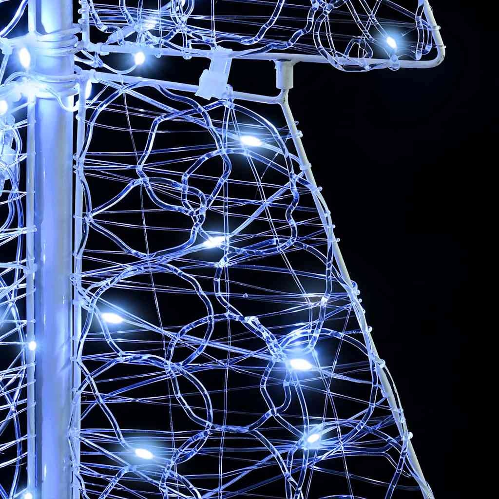 VidaXL Kerstboom met 100 LED Koud Wit 120 cm Acryl