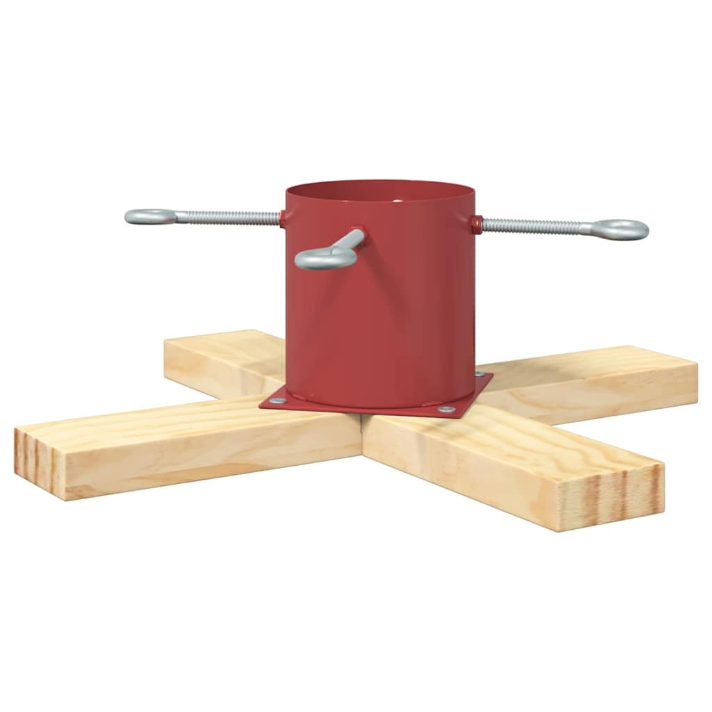 VidaXL Kerstboomstandaard 1.73 Rood 50 x 50 x 16 cm Massief grenenhout