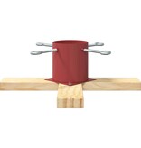 VidaXL Kerstboomstandaard 1.73 Rood 50 x 50 x 16 cm Massief grenenhout