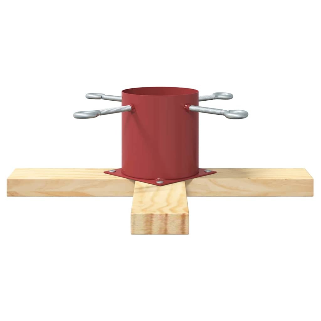 VidaXL Kerstboomstandaard 1.73 Rood 50 x 50 x 16 cm Massief grenenhout