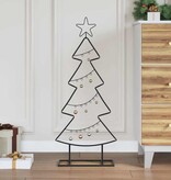 VidaXL Metalen kerstboom met standaard Zwart 90 cm Staal