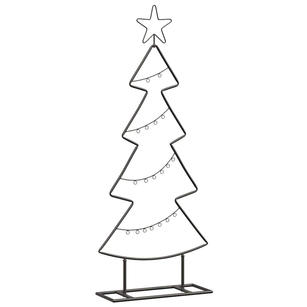 VidaXL Metalen kerstboom met standaard Zwart 90 cm Staal