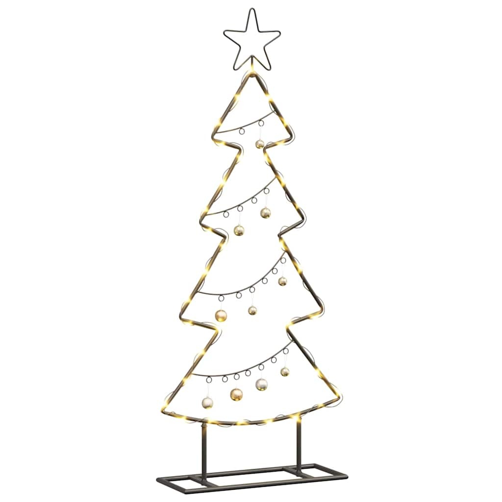 VidaXL Metalen kerstboom met standaard Zwart 90 cm Staal