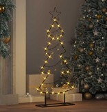 VidaXL Metalen kerstboom met standaard Zwart 90 cm Staal