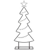 VidaXL Metalen kerstboom met standaard Zwart 90 cm Staal
