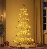 VidaXL Metalen kerstboom met standaard Goud 215 cm Poedergecoat staal