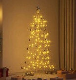 VidaXL Metalen kerstboom met standaard Goud 180 cm Poedergecoat staal