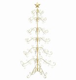 VidaXL Metalen kerstboom met standaard Goud 180 cm Poedergecoat staal