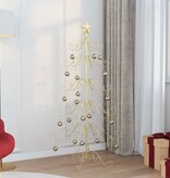VidaXL Metalen kerstboom met standaard Goud 150 cm Poedergecoat staal