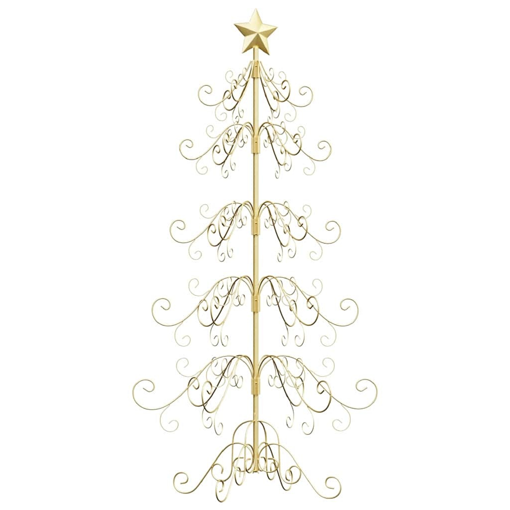 VidaXL Metalen kerstboom met standaard Goud 150 cm Poedergecoat staal
