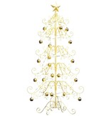 VidaXL Metalen kerstboom met standaard Goud 150 cm Poedergecoat staal